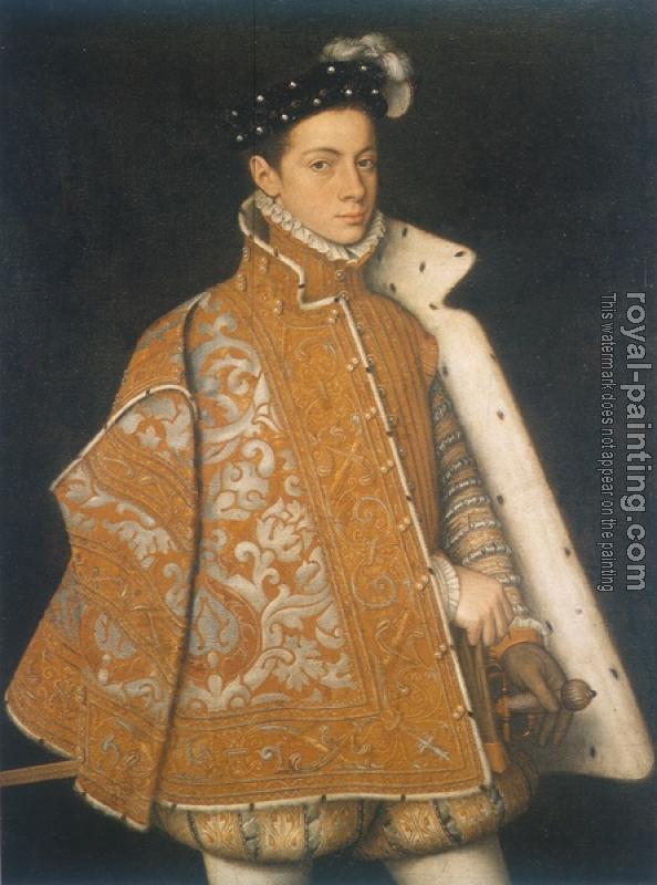 Sofonisba Anguissola : A portrait of a young alessandro farnese, the future duke of parma